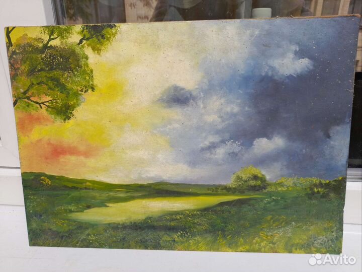 Картина маслом природа