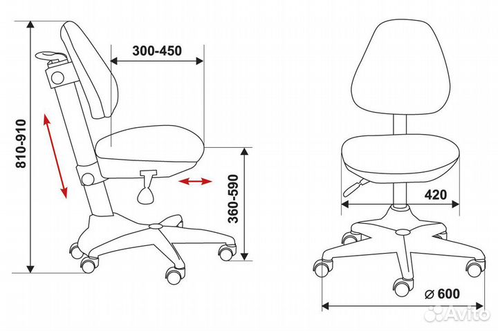 Кресло детское Бюрократ KD-2