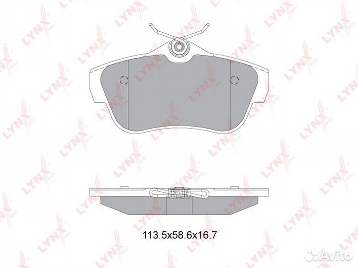 Колодки тормозные дисковые зад BD2228 lynxauto