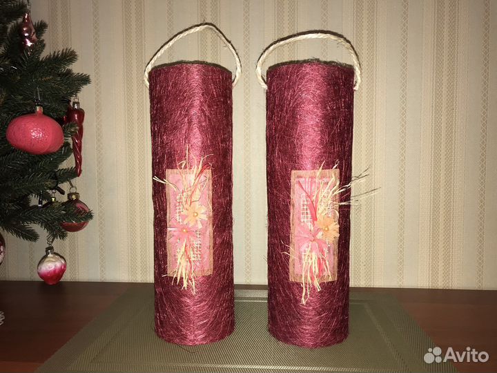 Тубусы подарочные из волокон. (Для бутылок)