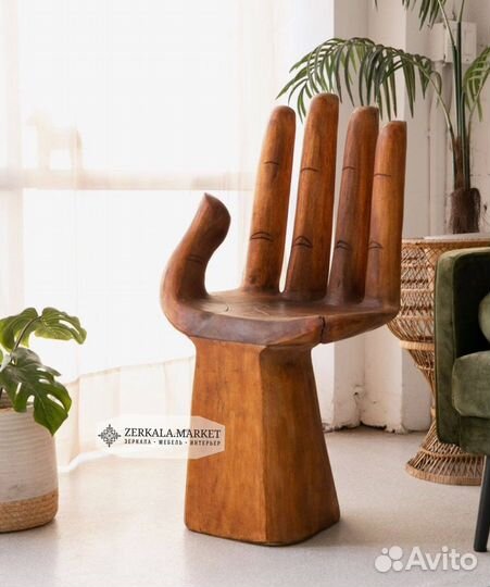Стул кресло рука из масства дерева 90 см