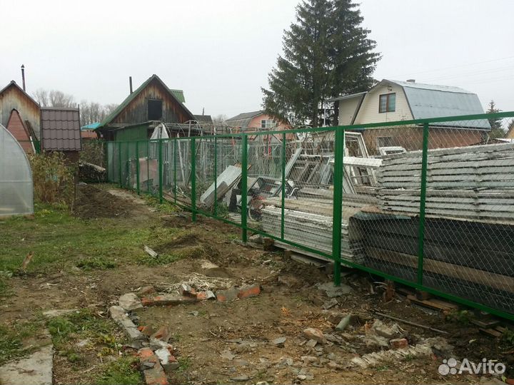 Забор сетка рабица