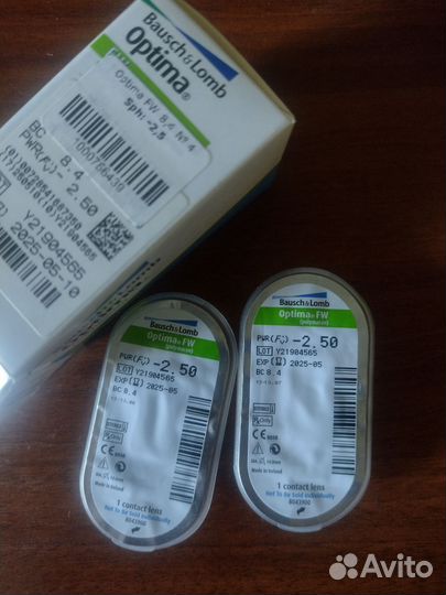 Линзы Bausch & lomb -2,5