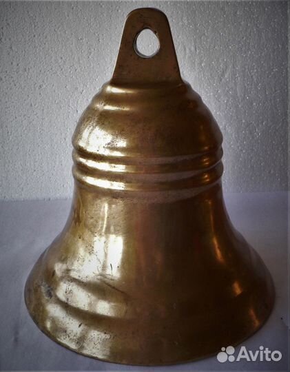 Старинный латунный колокол 16 кГ. рабочий