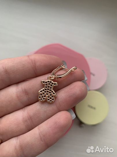 Серьги Tous цирконы