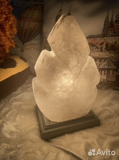 Солевая лампа Лист