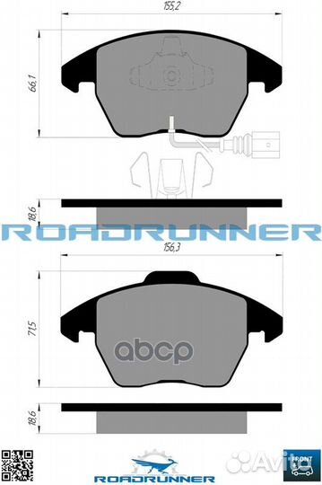 Колодки тормозные VW golf VII (5G/BA/BE) 12- пе