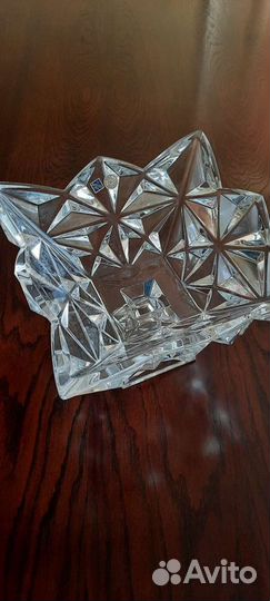 Хрустальная ваза для фруктов на ножке