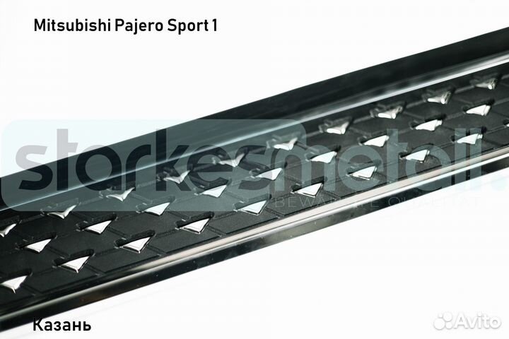 Пороги подножки Mitsubishi Pajero Sport 1 Classik