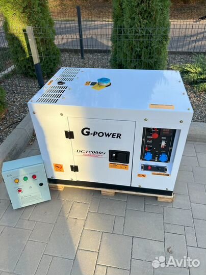 Дизельный генератор 12 kW g-power DG12000S