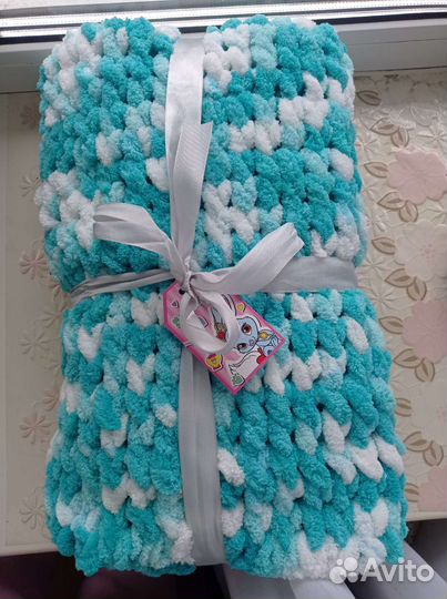 Плед детский вязаный ручная работа