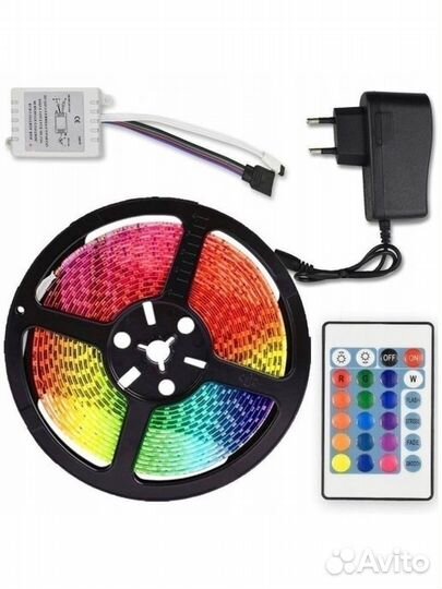 Светодиодная лента RGB IP65 12V 5м комплект 2 шт