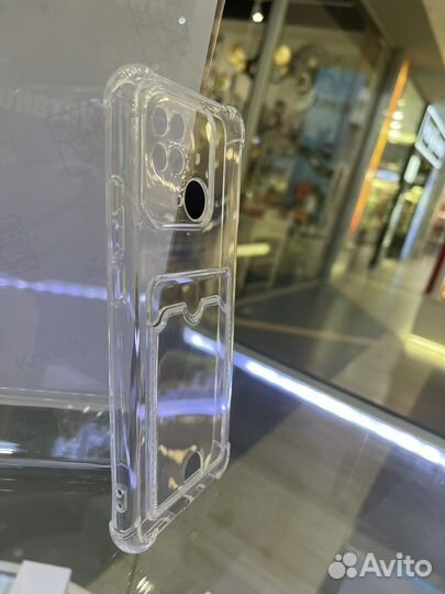 Чехол для Xiaomi Redmi 10C с отделением для карт