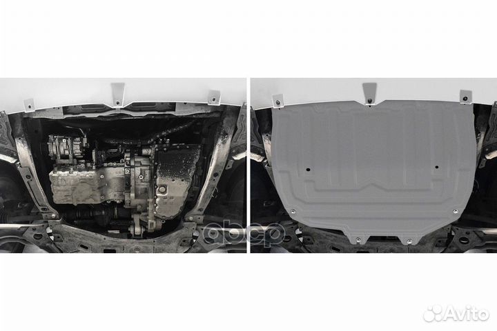 Защита картера + кпп, rival, Алюминий, Chery