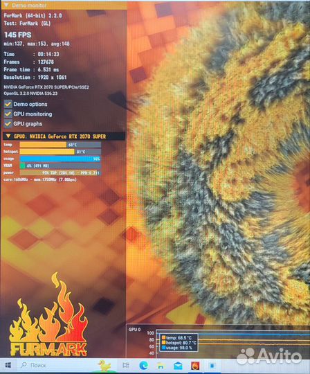 Видеокарта rtx2070 super 8gb gigabyte OC