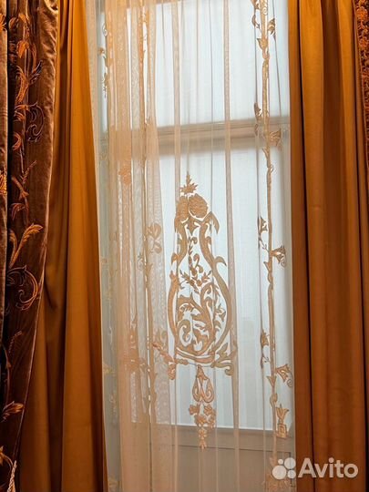 Комплект шторы и тюль бу