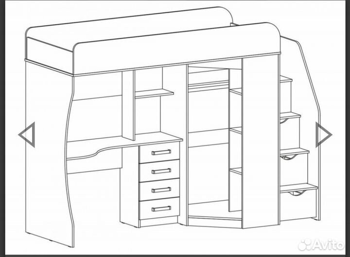 Детская кровать чердак