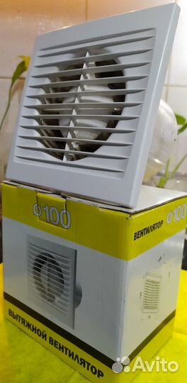 Вентилятор вытяжной канальный 100мм б/у + детали