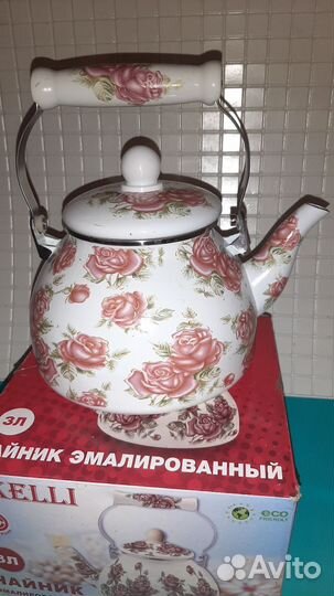 Чайник эмалированный 3 л Новый