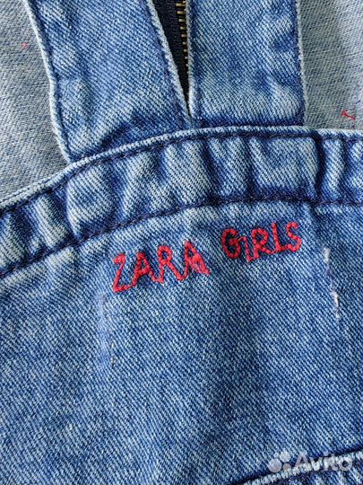 Джинсовый сарафан на девочку Zara girls б/у