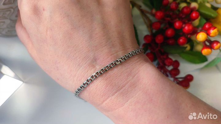 Серебряный браслет Бисмарк, 17,5 см, 3,83 гр