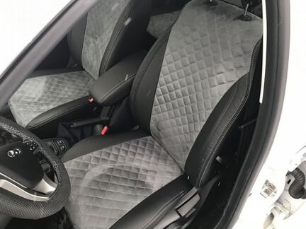 Чехлы LADA Vesta Алькантара ромб Автопилот