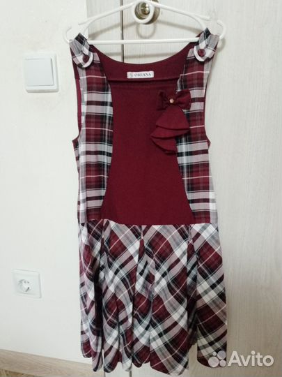 Школьная форма жакет 134 сарафан 140