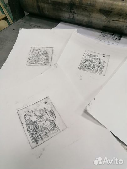 Гравюры (сухая игла)