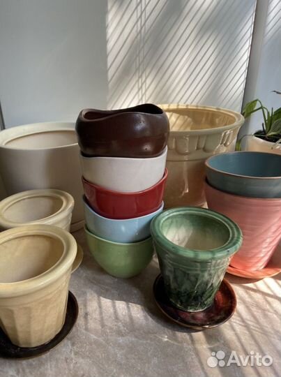 Горшки кашпо керамические