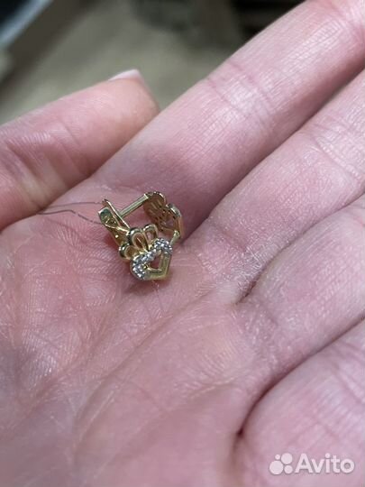 Золотые серьги детские