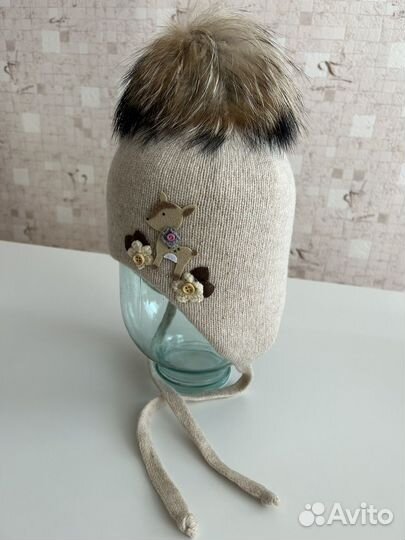 Шапка зимняя для девочки 50 52