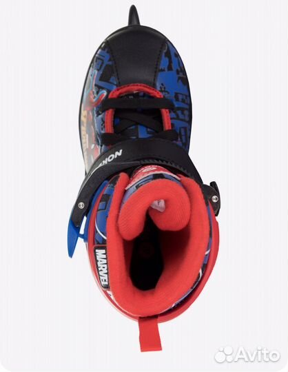 Коньки детские раздвижные Nordway spider-MAN