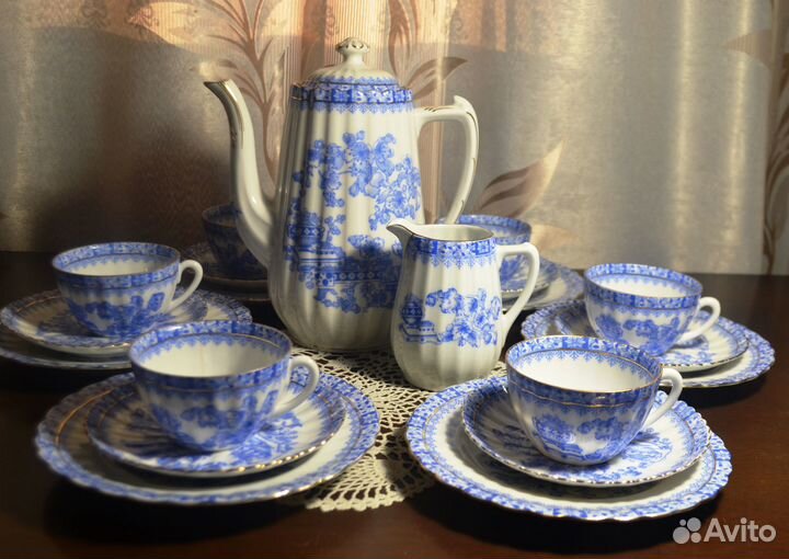 Кофейный сервиз Tuppack China Blau Германия