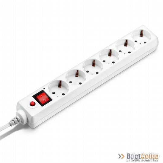 Фильтр сетевой Buro 600SH-16-1.8-W 1.8м (6 розеток