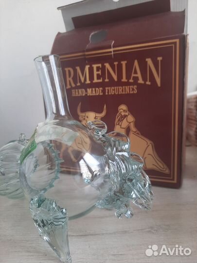 Бутылка из под коньяка Бык фигурная