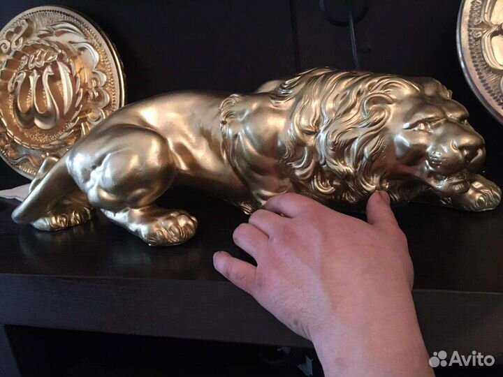 Лев статуэтка для интерьера размер длина 73 см вес