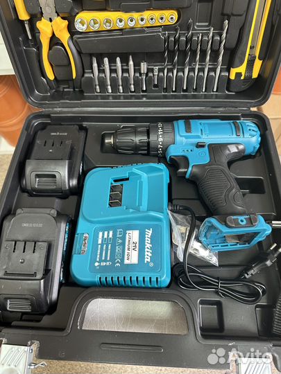 Шуруповерт makita 21v + набор инструментов