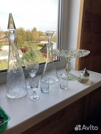 Старинная стеклянная посуда