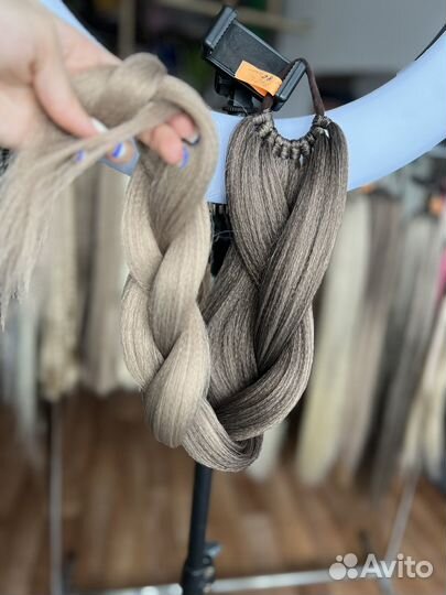 Хвост на резинке шиньон