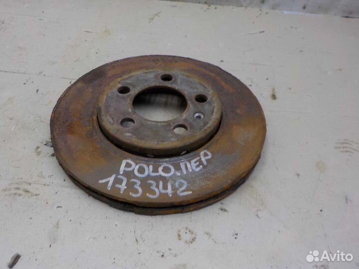 Тормозной диск volkswagen polo передний