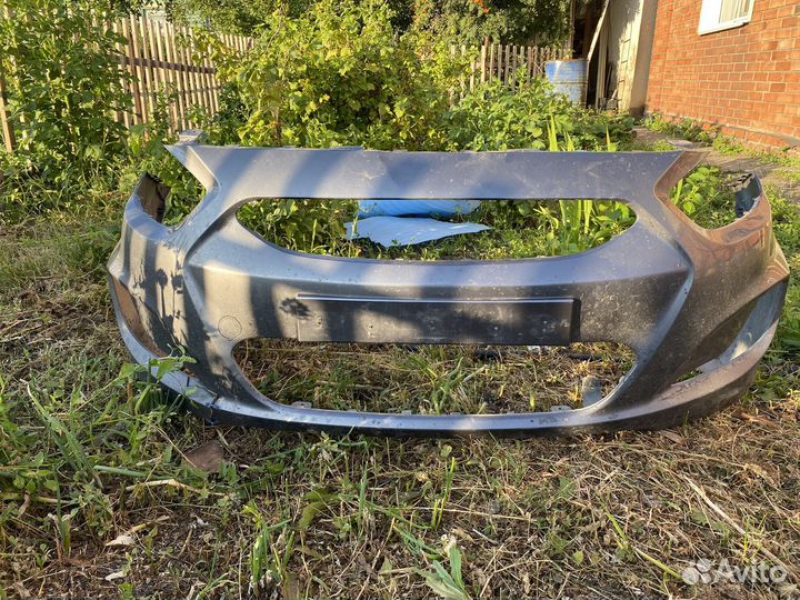 Бампер передний на hyundai solaris