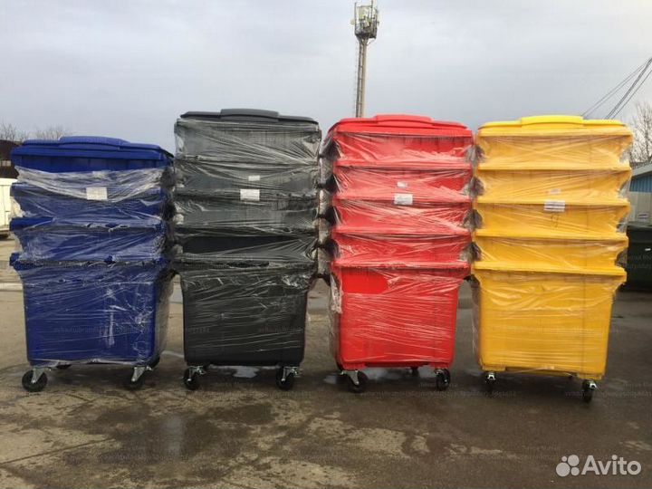 Мусорный Пластиковый Евроконтейнер 1100л C2401