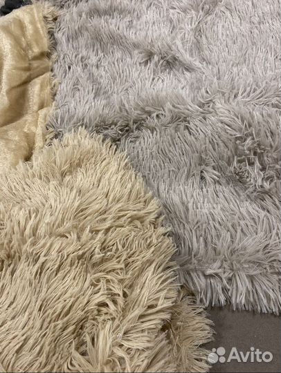 Плед травка пушистый размер евро