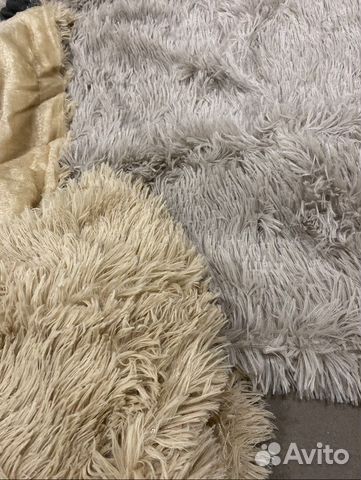 Плед травка пушистый размер евро