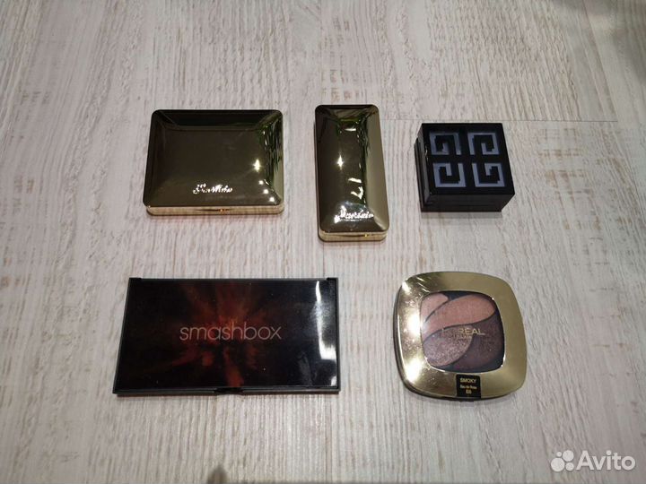 Тени для век Gurleain, Givenchy, smashbox, clarins