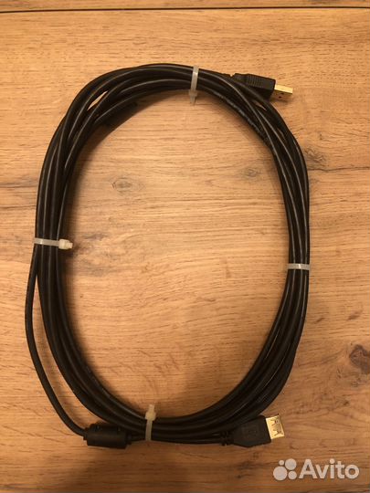Кабель удлинитель USB 2.0 AM-AF, 5 метров, проф