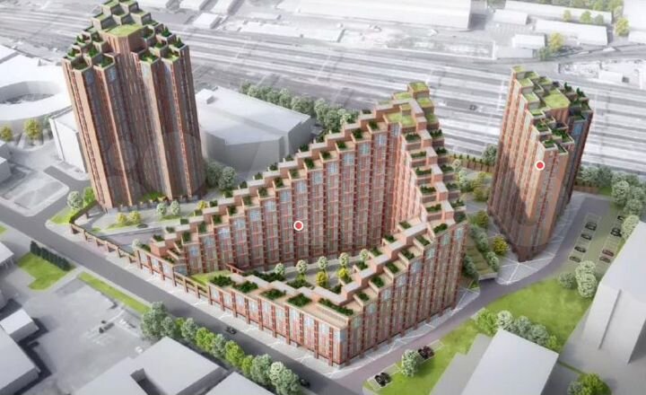 2-к. апартаменты, 64 м², 6/19 эт.