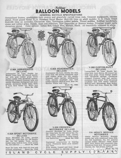 Каталог велосипеды и аксессуары Америка 1938 Копия