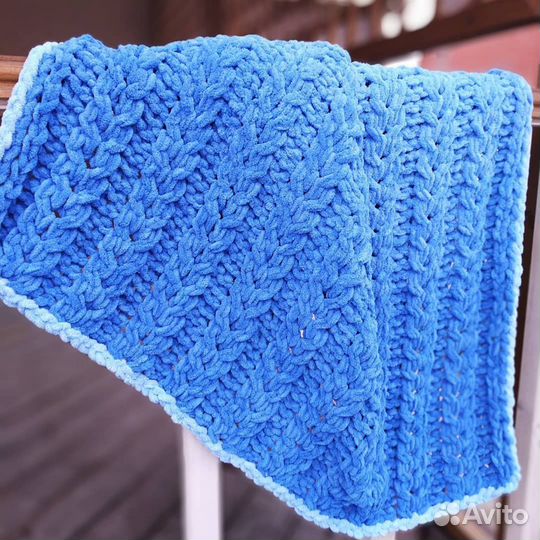 Плед детский вязаный ручная работа