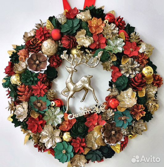 Новогодний венок на дверь